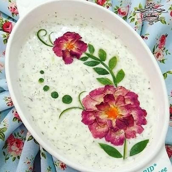 تزیین ماست تزیین ماست ساده تزیین ماست با نعناع تزیین ماست و خیار برای مهمانی تزیین ماست با زعفران تزیین ماست برای عروس تزیین ماست در کاسه های کوچک jcddk lhsj