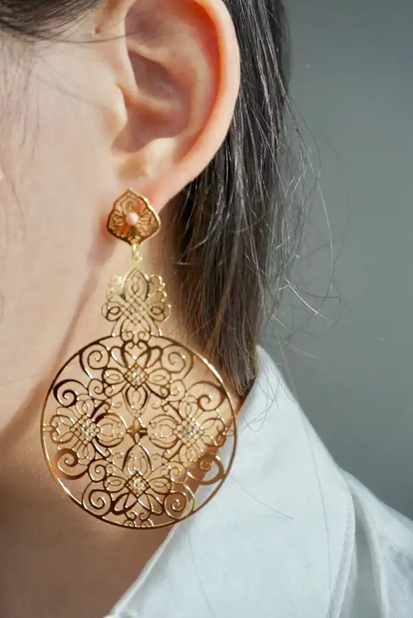 مدل گوشواره هندی طلا