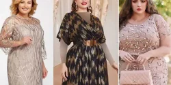 مدل لباس زنانه سایز بزرگ شیک و مجلسی برای جشن عروسی