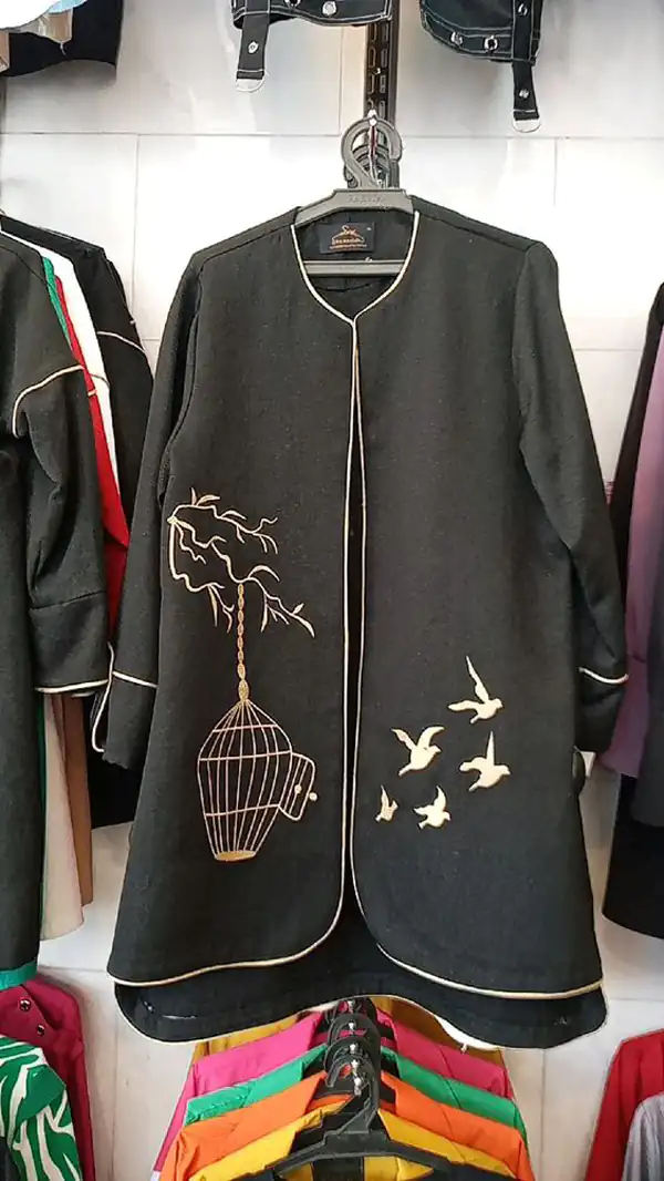 مدل مانتو گل دوزی شده جدید