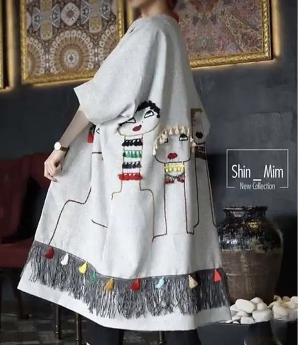 مدل مانتو گلدوزی شده دخترانه