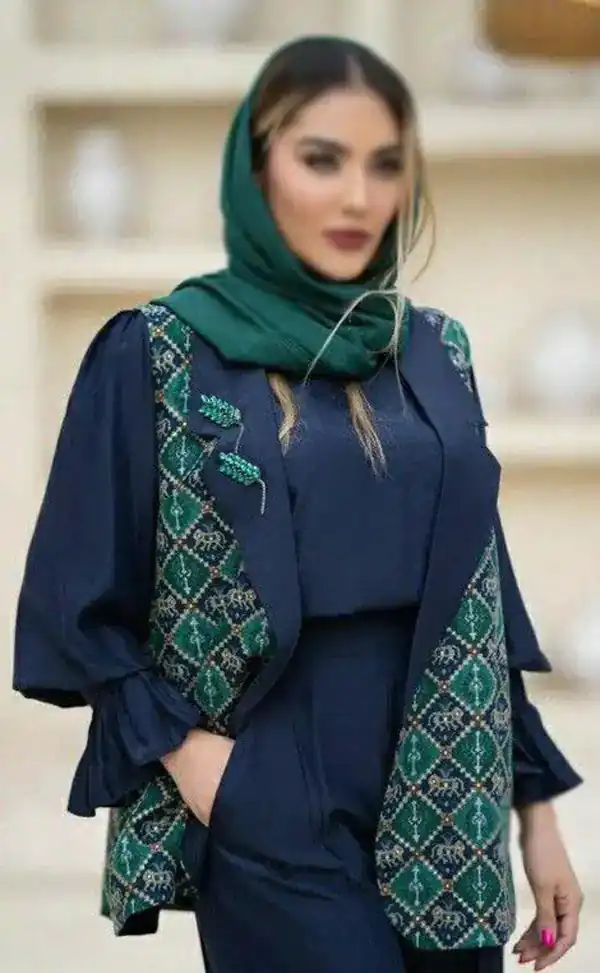 مدل مانتو سوزن دوزی شده جدید