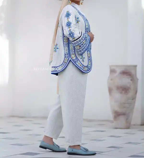 مدل مانتو سوزن دوزی شده جدید