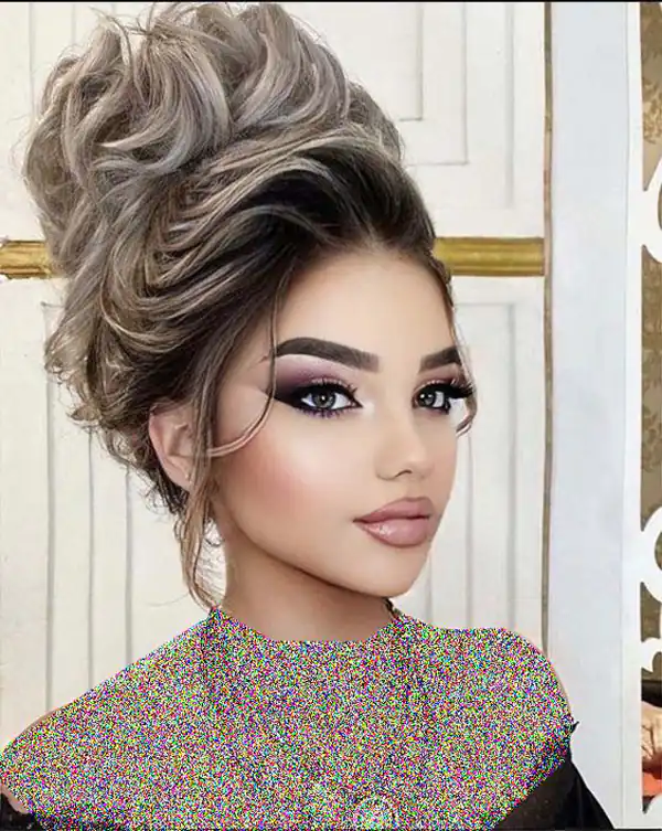مدل شینیون جلوی سر