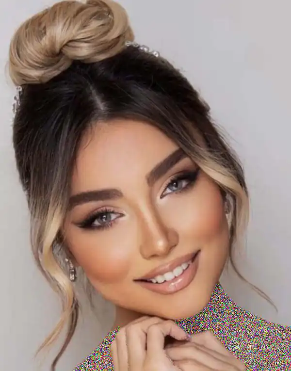 شینیون ساده دخترانه مجلسی