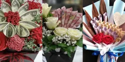 تزیین گل با پول کم برای کادو تولد و هدیه پاگشا عروس خانم