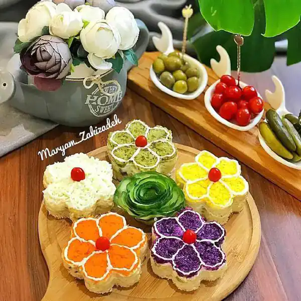 تزیین سالاد الویه ساده