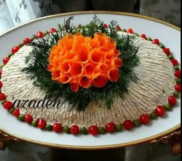 تزیین سالاد الویه ساده