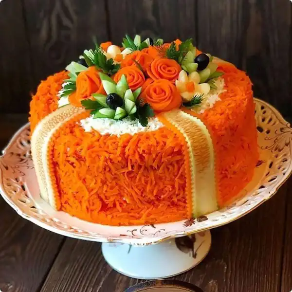 تزیین سالاد الویه ساده