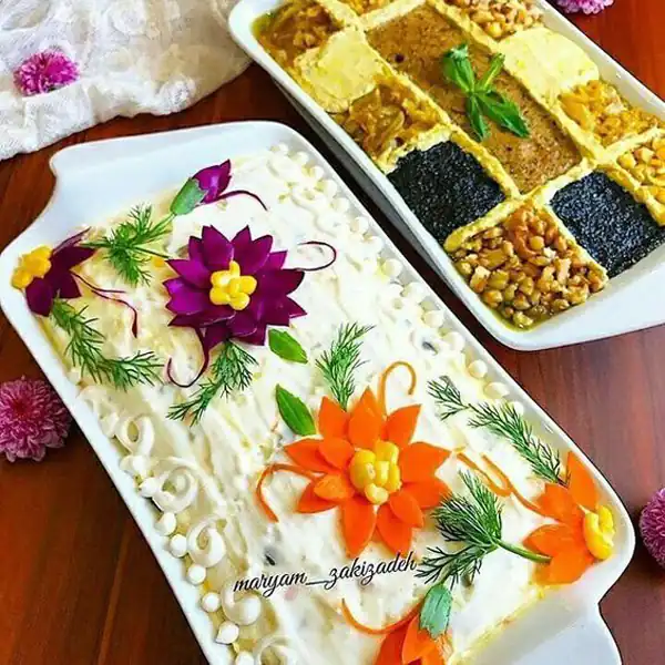 تزیین سالاد الویه ساده