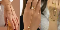 مدل دستبند انگشتری طلا شیک و ظریف برای خانم های خاص پسند