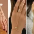 مدل دستبند انگشتری طلا شیک و ظریف برای خانم های خاص پسند