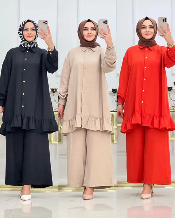 ست مانتو شلوار لنین