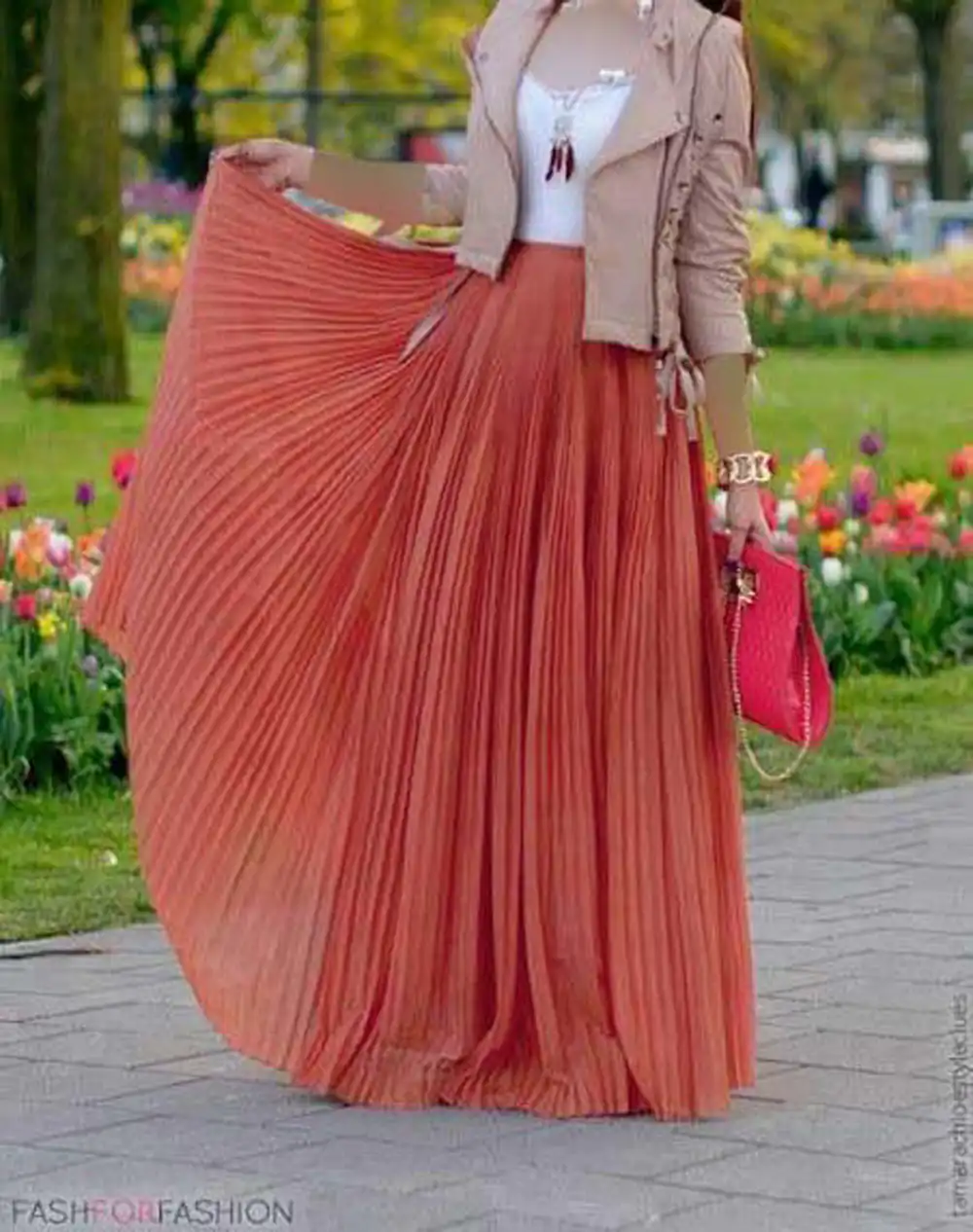 دامن چین دار پلیسه زنانه