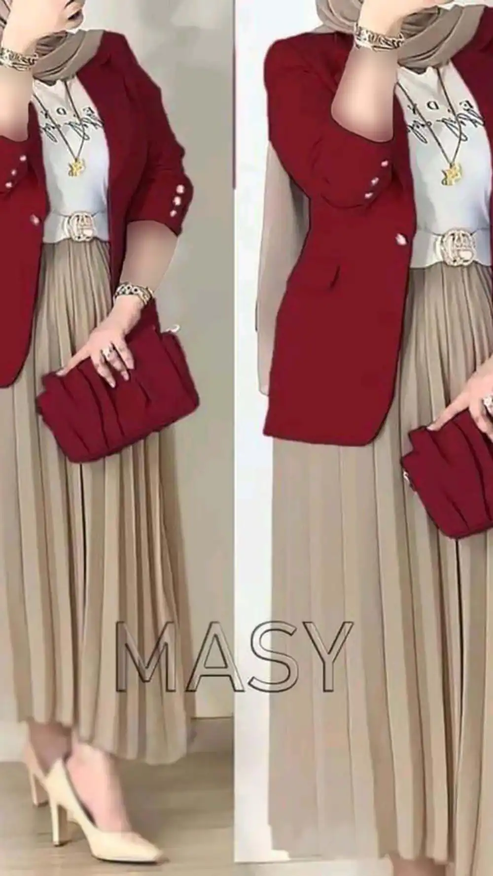 دامن چین دار پلیسه زنانه