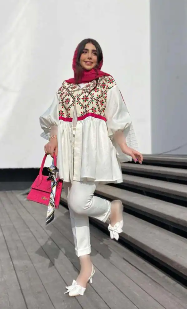 مانتو تابستانی کوتاه و رنگ روشن