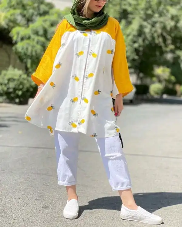 مانتو تابستانی کوتاه و رنگ روشن