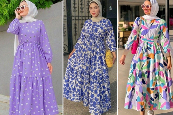مدل مانتو تابستانی با پارچه نخی گلدار
