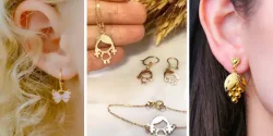 مدل گوشواره طلا دخترانه آویز شیک و طرح های زیبا و ساده
