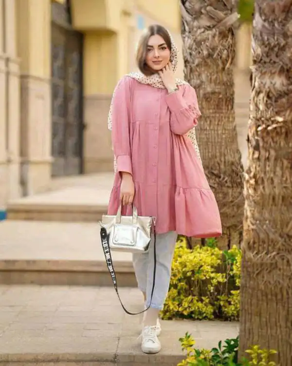 مدل مانتو مزونی جدید رنگی