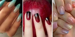 مدل ناخن آمبره از سری های جدید ژلیش برای دختران شیک