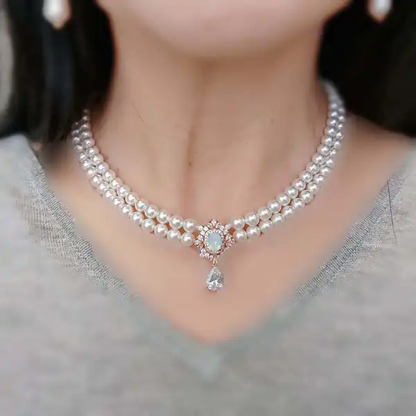 مدل نیم ست مرواریدی طلا