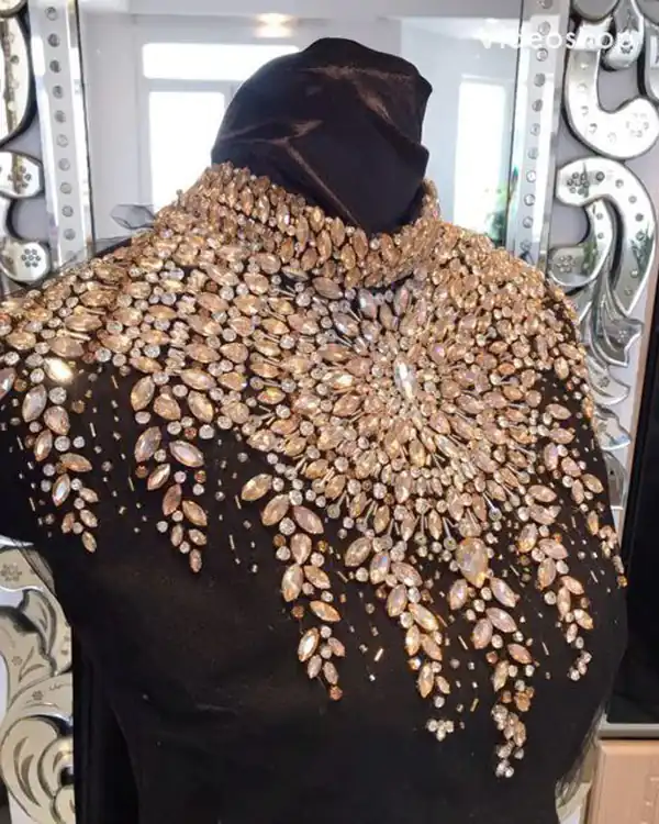 مدل سنگ دوزی لباس مجلسی