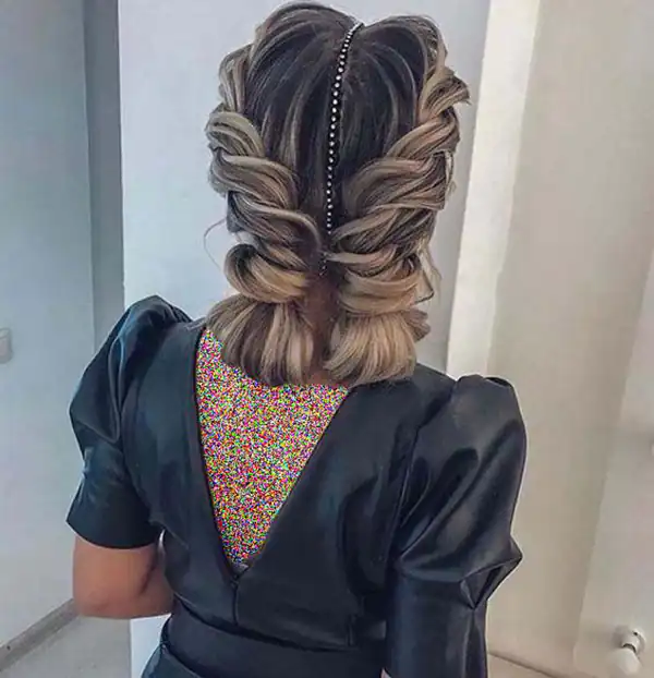 مدل شینیون بافت شیک