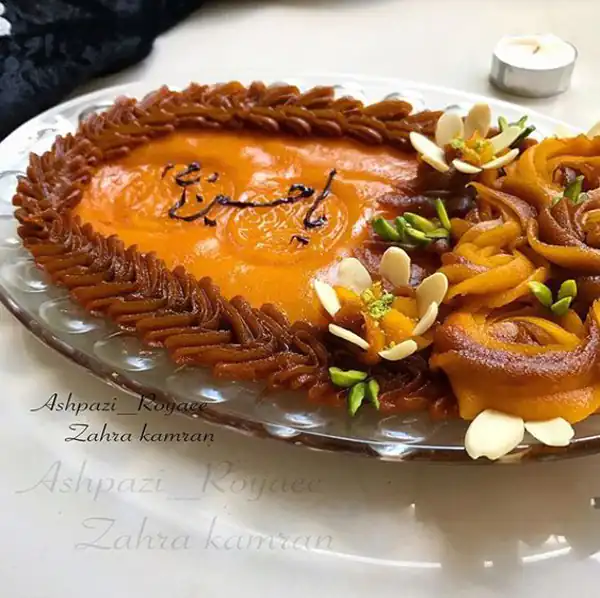 تزیین حلوا برای ماه محرم
