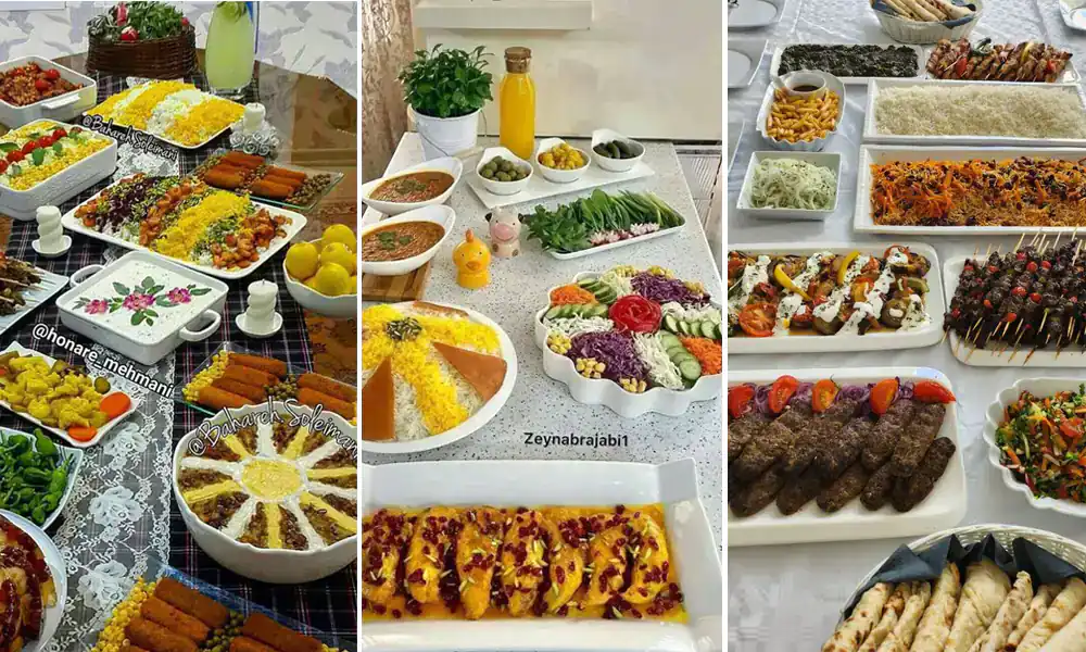 چیدمان غذا برای مهمانی