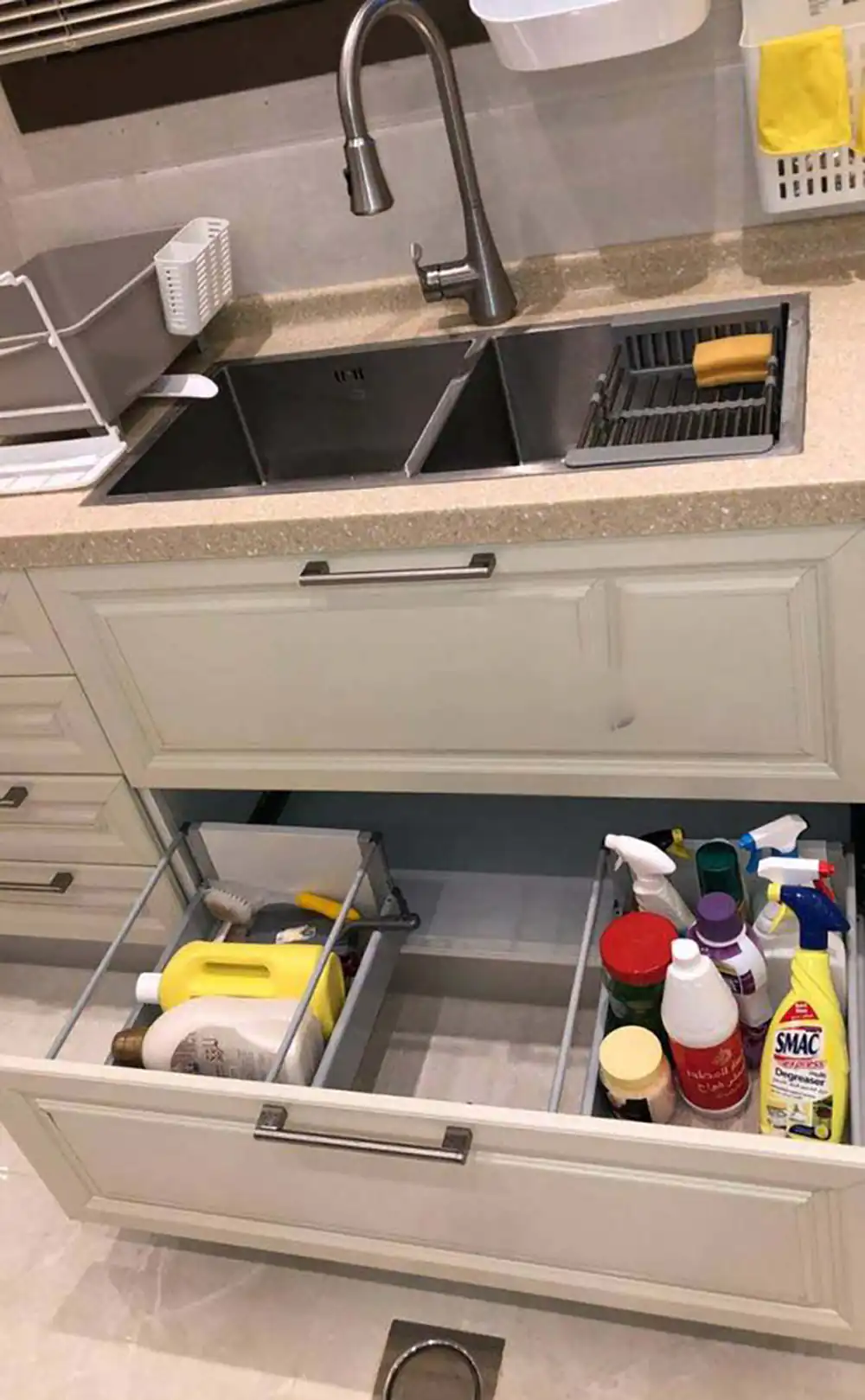 چیدمان کابینت زیر سینک