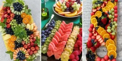 15 ایده شیک برای چیدمان میوه در ظرف و میز پذیرایی برای مهمانی