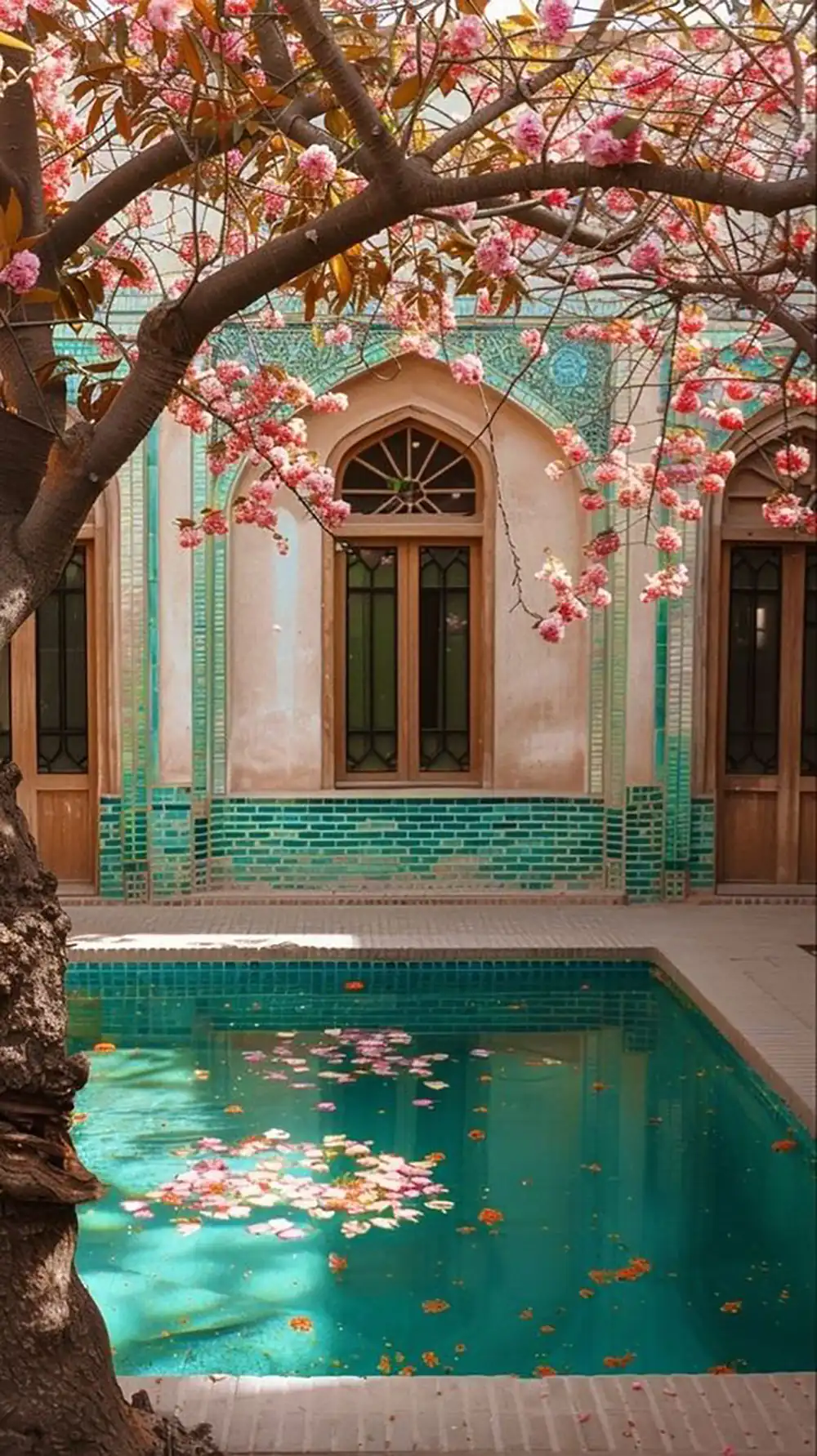 مدل چیدمان حیاط خانه