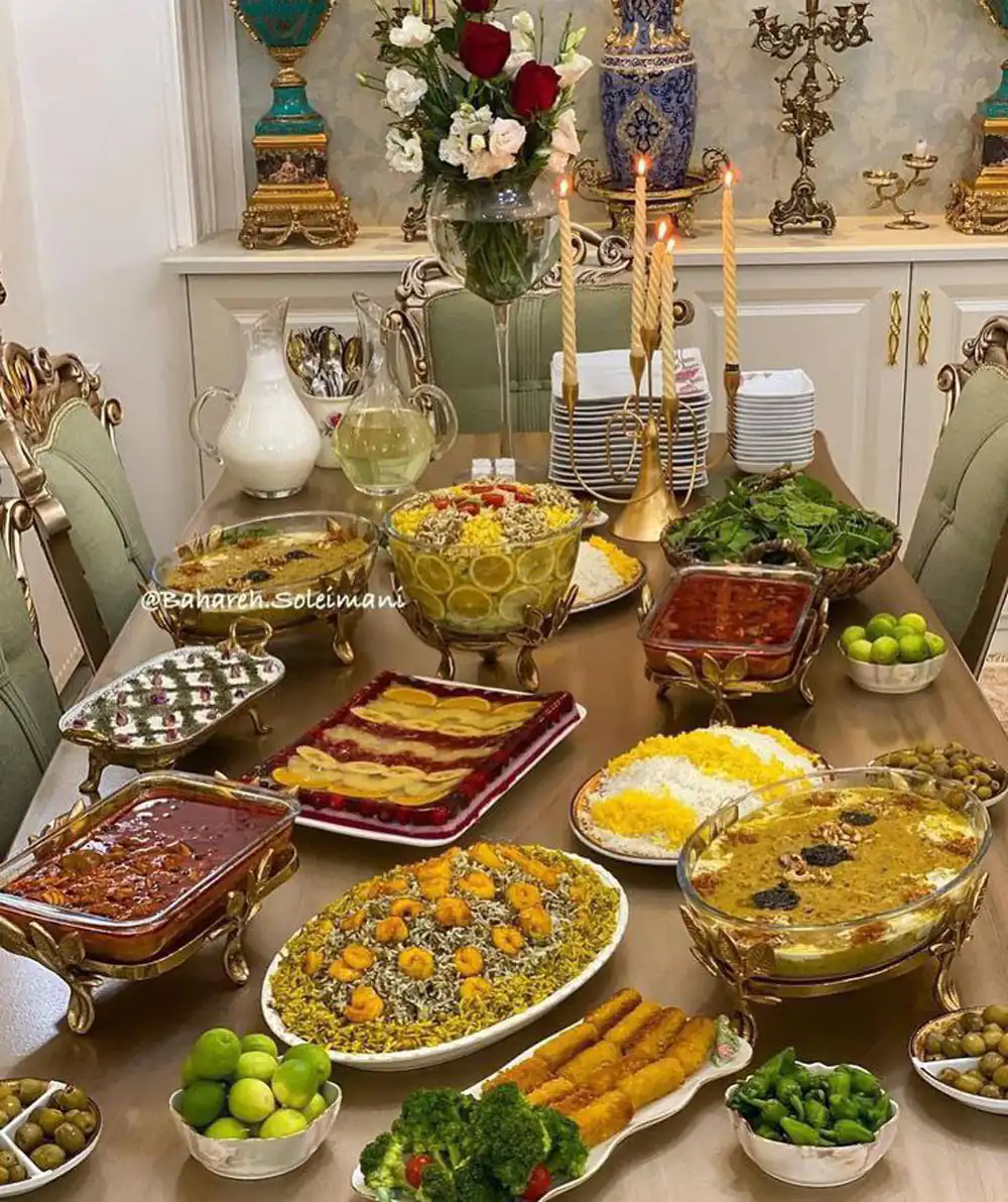 مدل چیدمان میز غذا