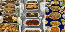 مدل چیدمان میز غذا و آراستن میز سرو غذا برای یک میهمانی خاص