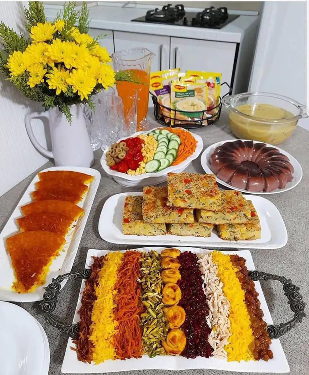 مدل چیدمان میز غذا