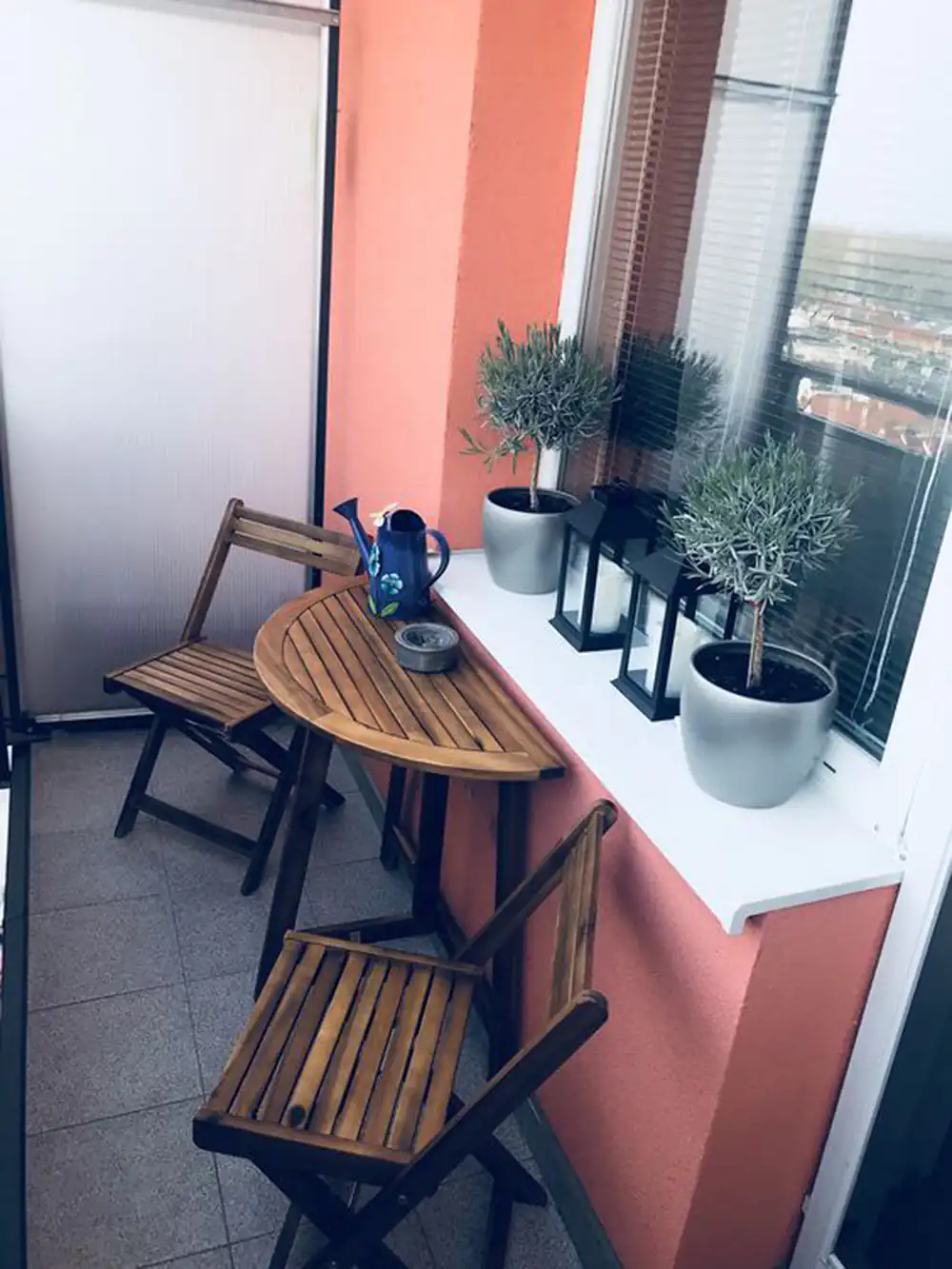 مدل چیدمان تراس کوچک زیبا