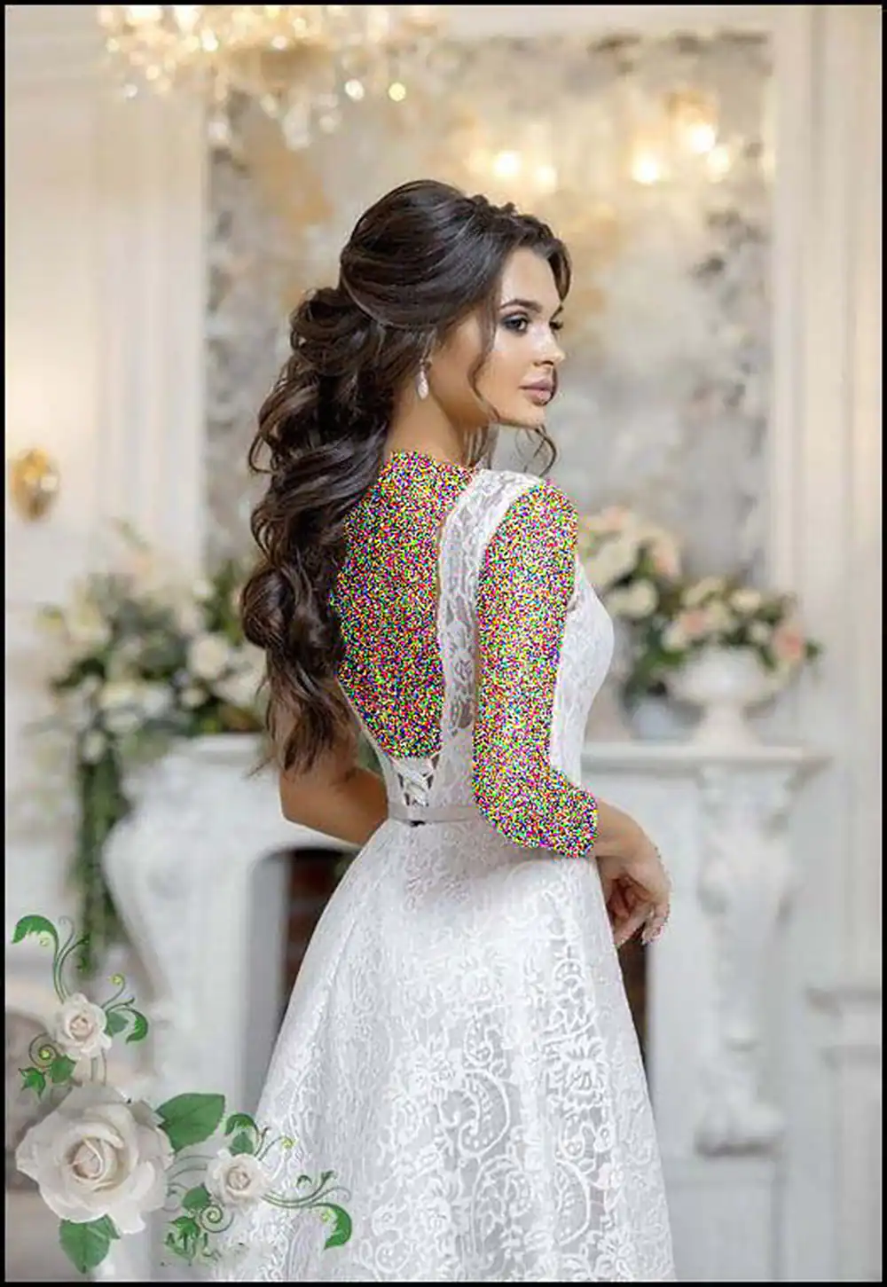 مدل شینیون باز دخترانه برای عروس