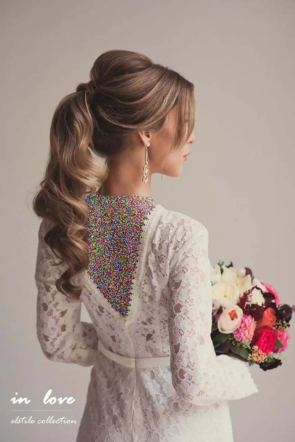 مدل شینیون باز دخترانه برای عروس