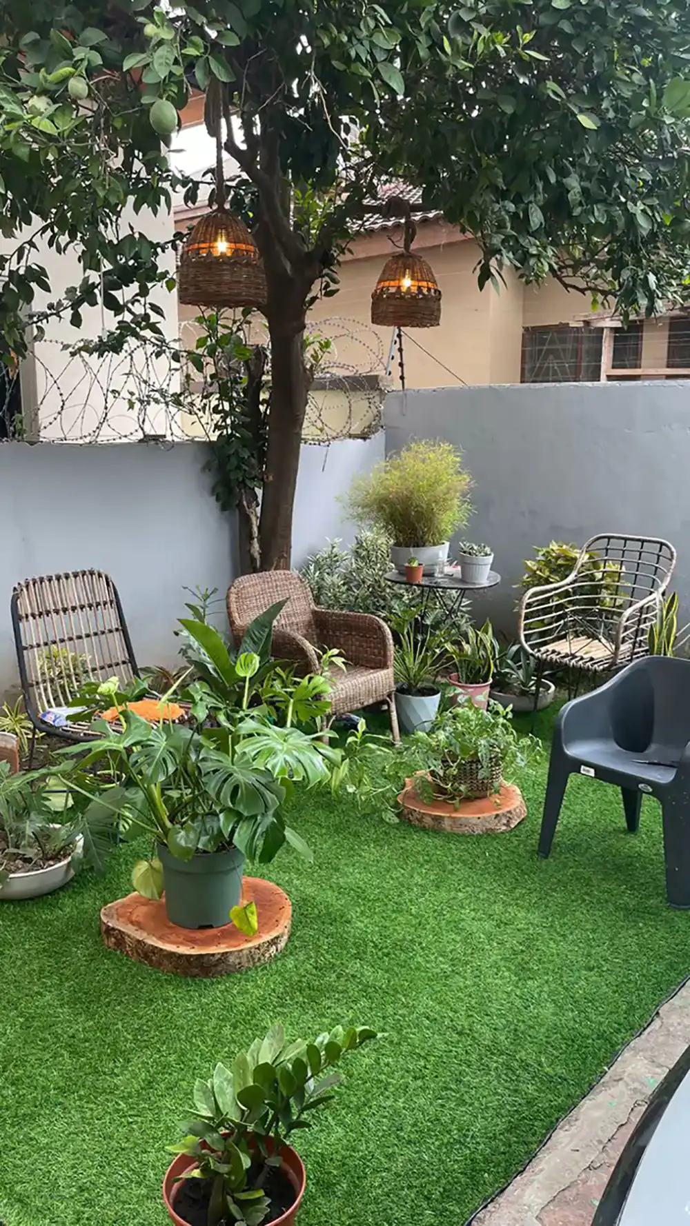 مدل چیدمان حیاط کوچک