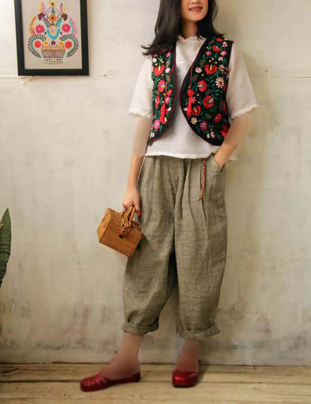 مدل جلیقه هنری گلدوزی شده