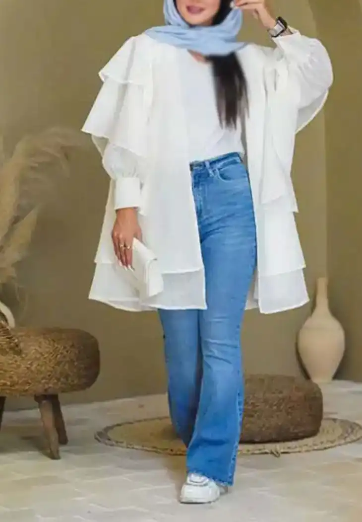 مدل مانتو تابستانی کوتاه سفید