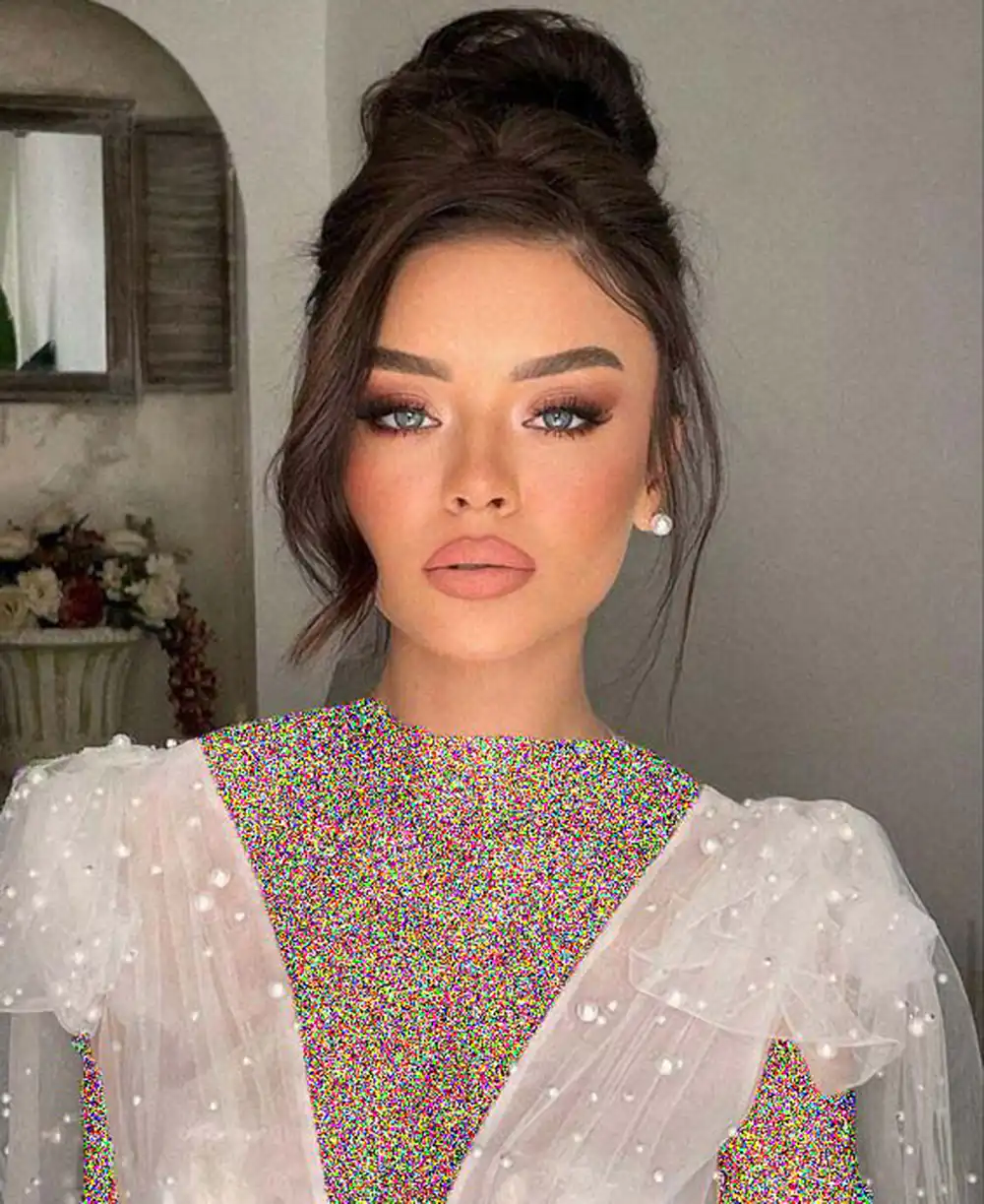 مدل شینیون جلوی مو