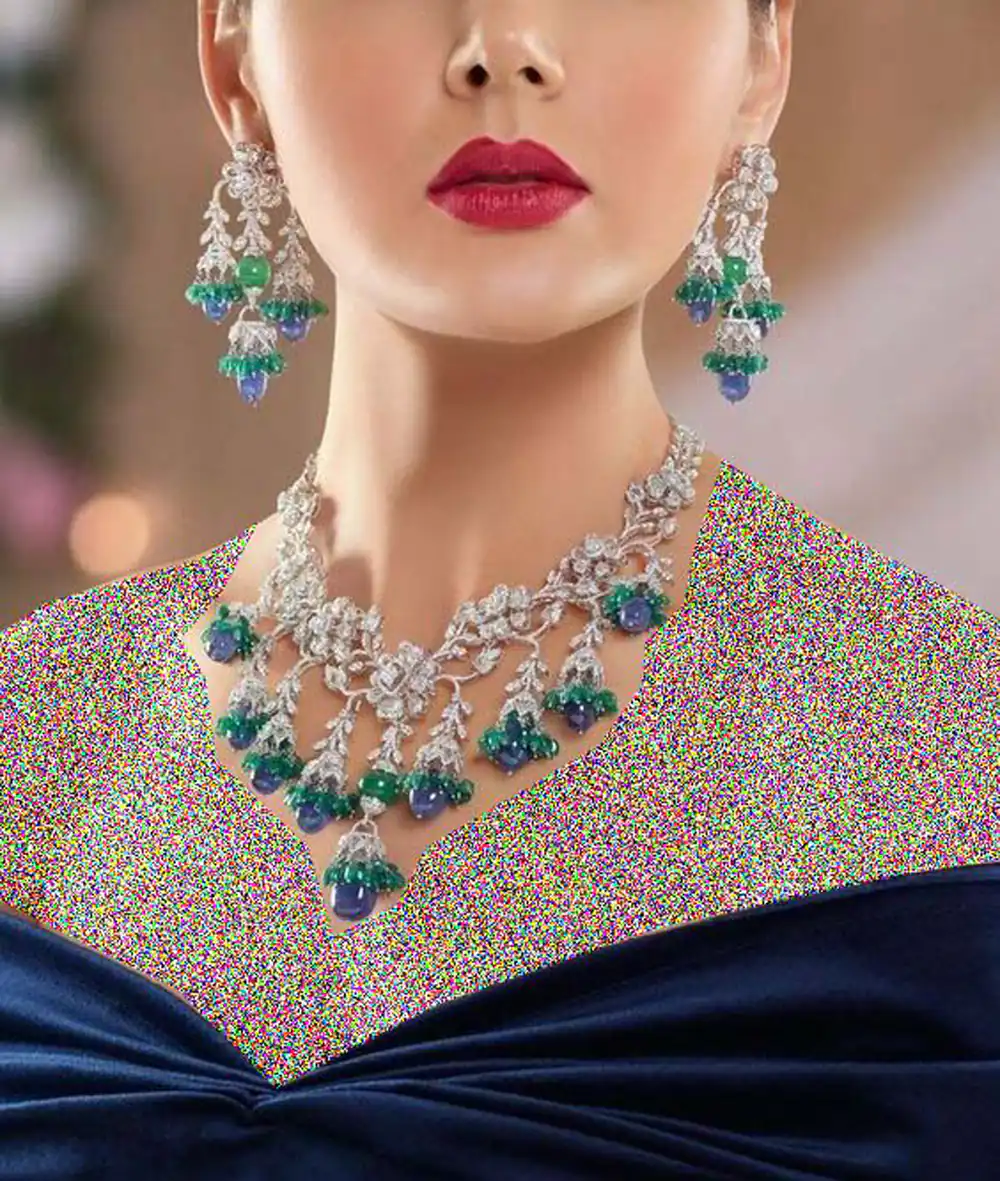 نیم ست طلا سفید جدید