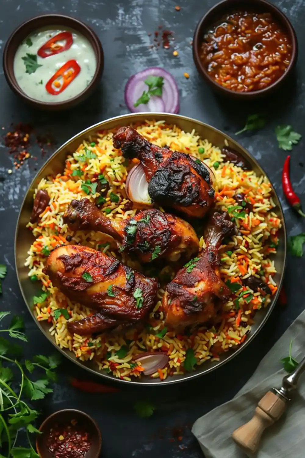 تزئین مرغ برای مهمانی