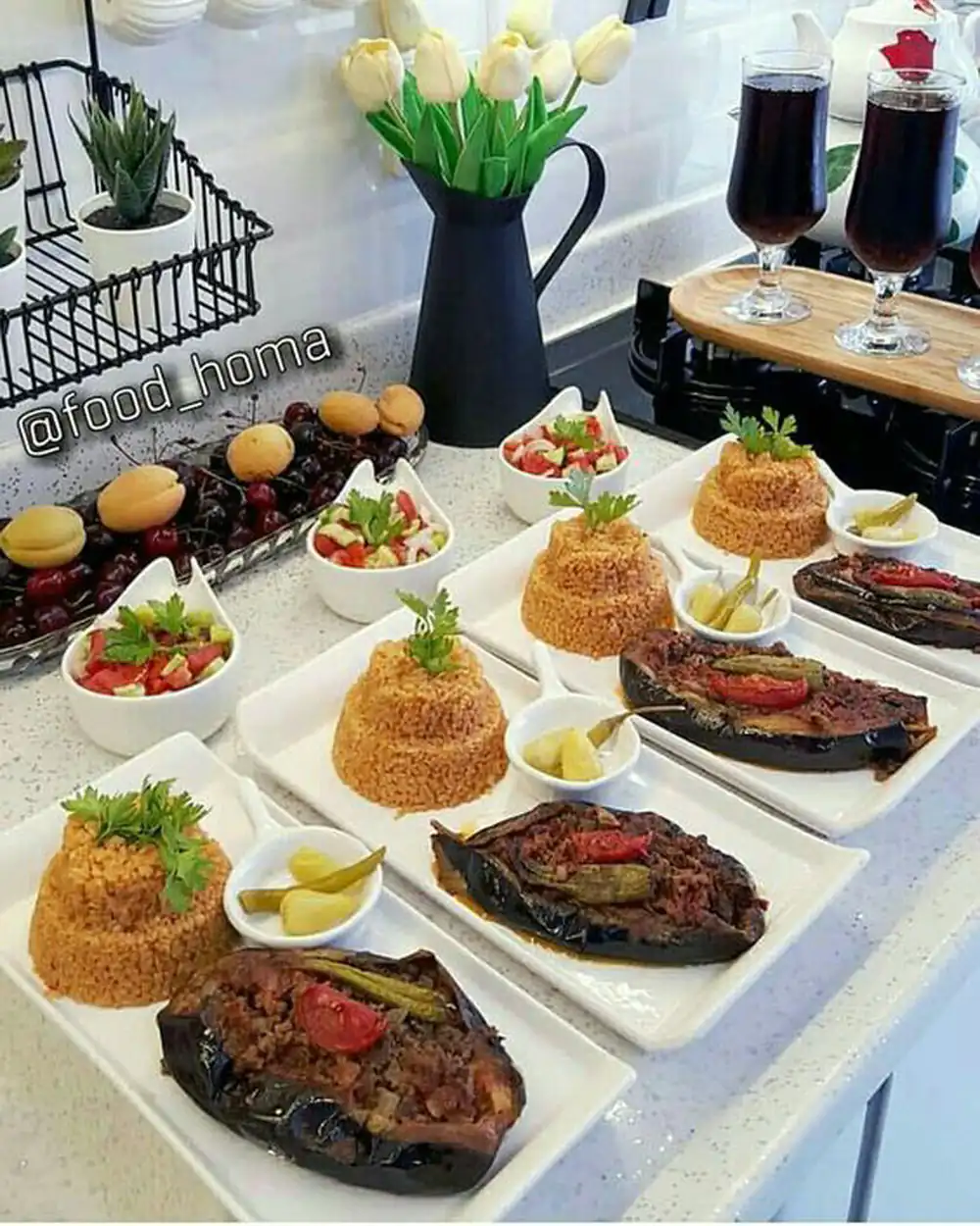 زیباترین تزیین غذا تک نفره