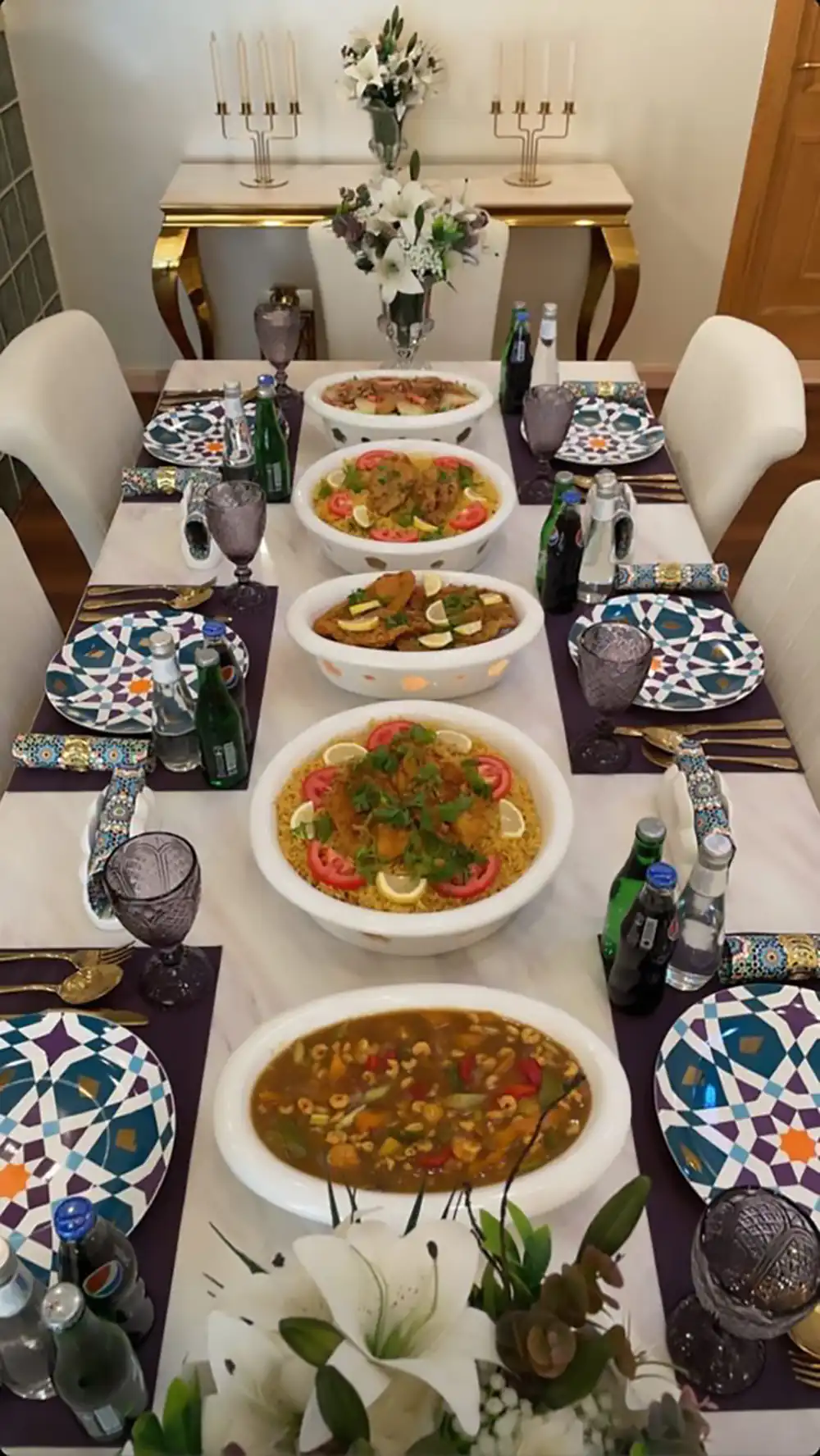 چیدمان میز شام مهمانی