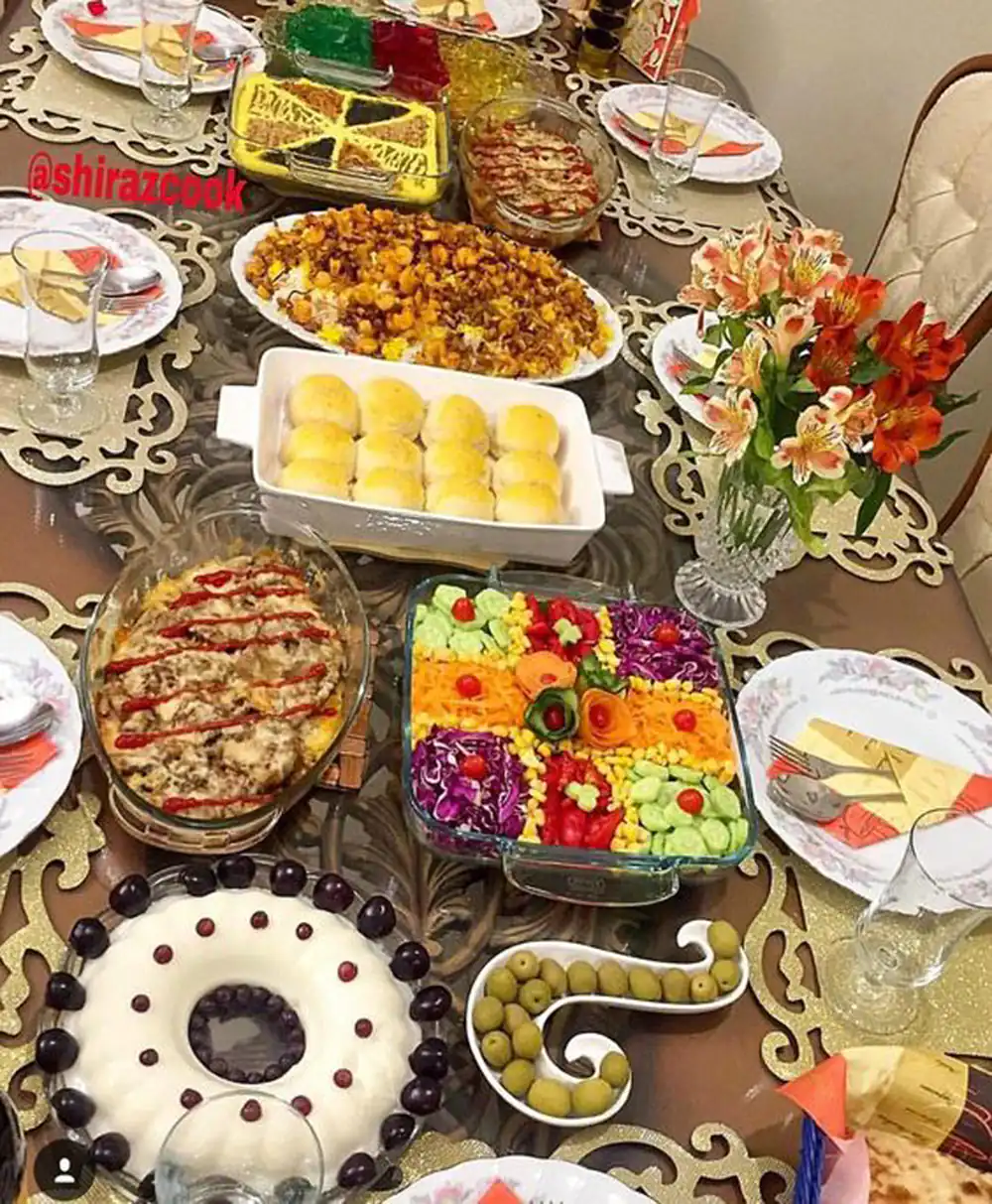 چیدمان میز شام