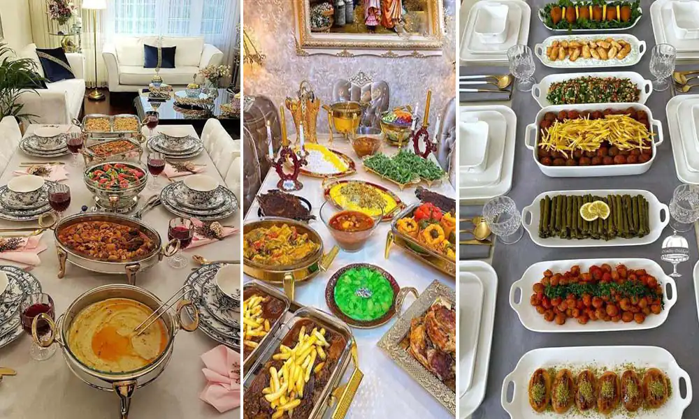 چیدمان میز شام