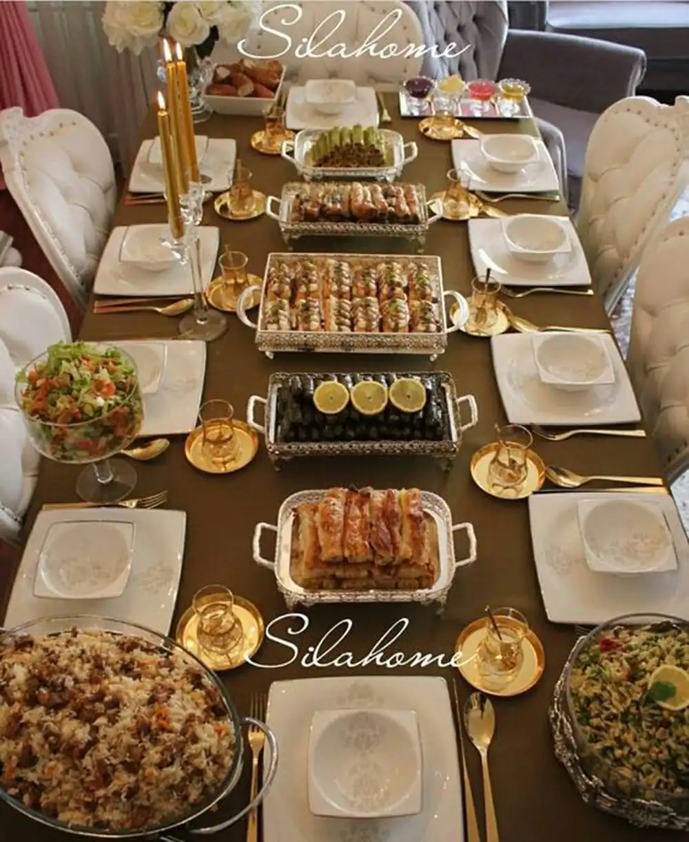 چیدمان میز شام